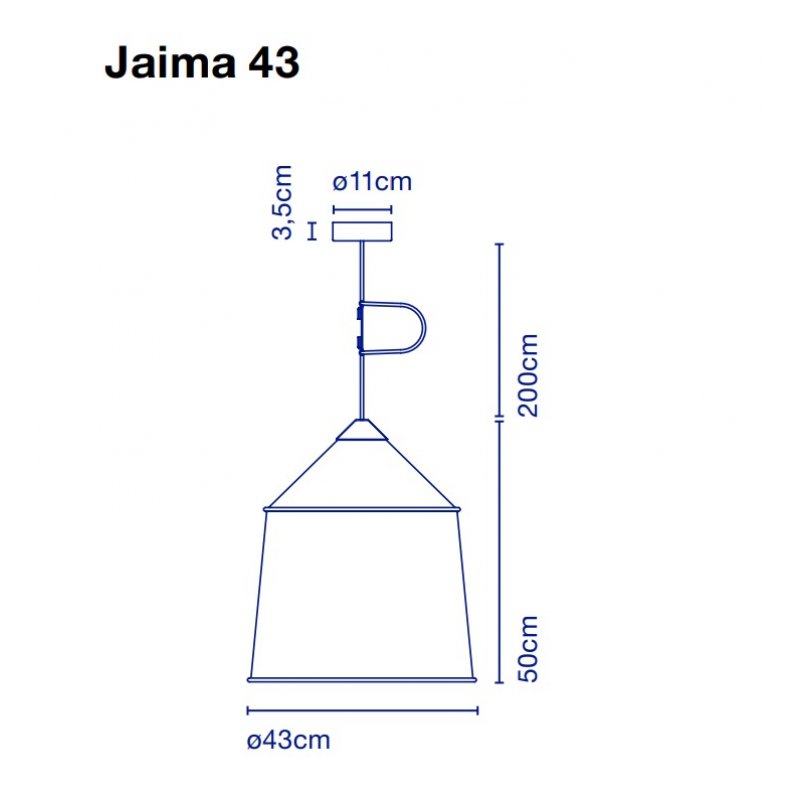 Pendant lamp JAIMA 43 IP65 Grey