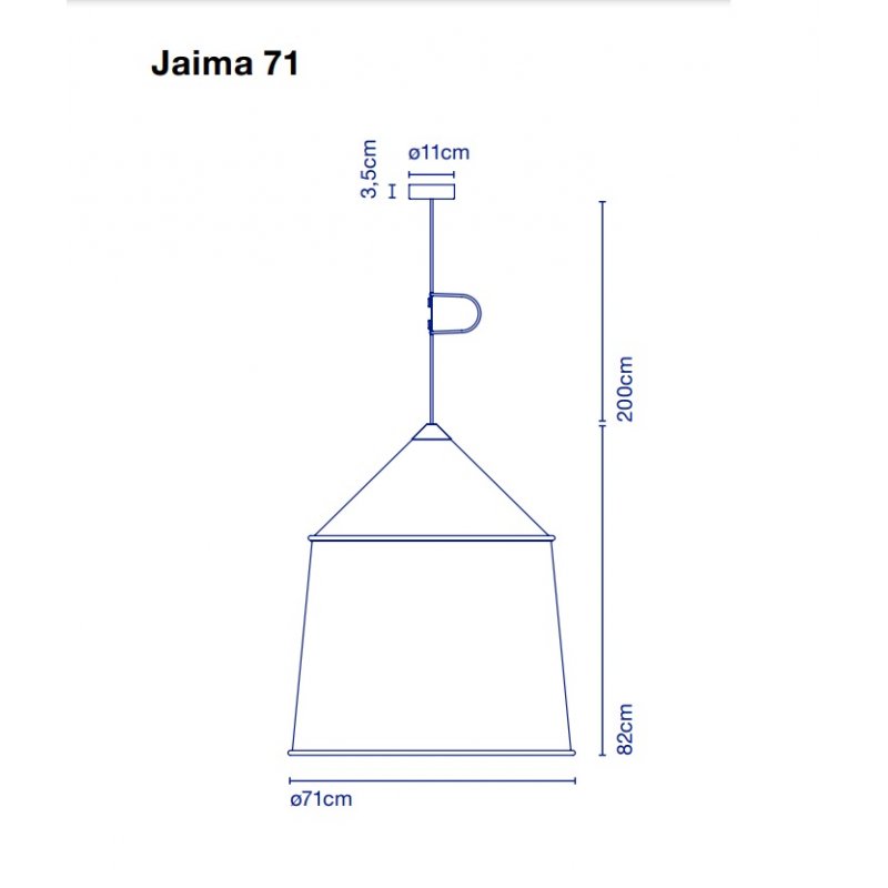 Pendant lamp JAIMA 71 IP65 Blue