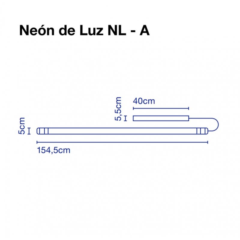 Wall lamp Neón de Luz NL - A 155 Aluminium LED