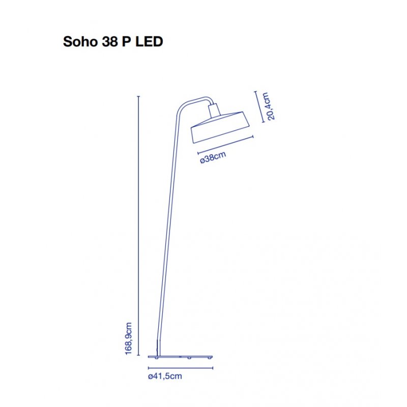 Floor lamp Soho 38 P LED Black