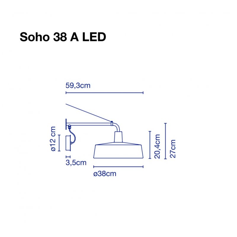 Wall lamp Soho 38 A LED Beige