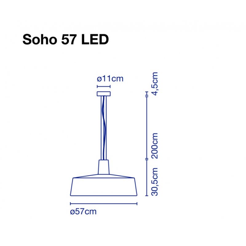 Pendant lamp Soho 57 LED White