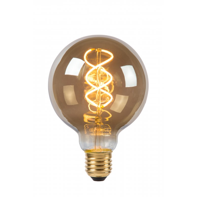 LED Bulb E27, Ø 9,5 cm - Smoke Grey
