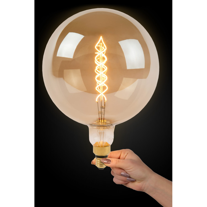 LED Bulb E27, Ø 25 cm - Smoke Grey