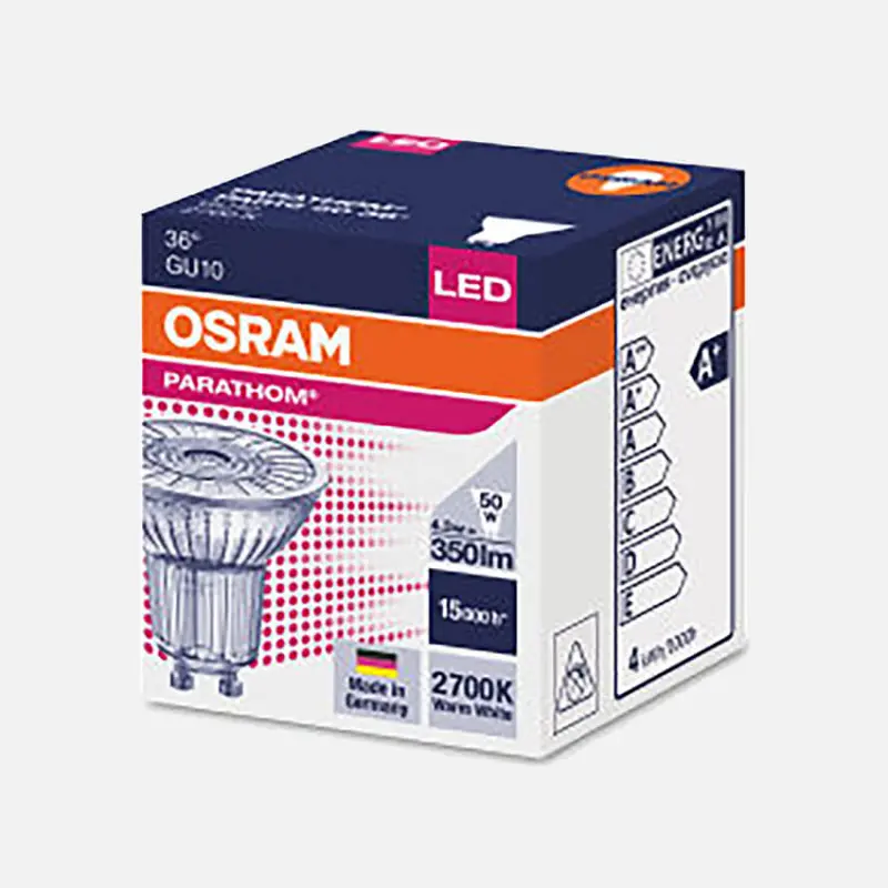 OSRAM LED 4,3W<50W 350lm 2700K 36°